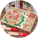 Pizza de Madeira com Acessórios - Diversão ao Montar!