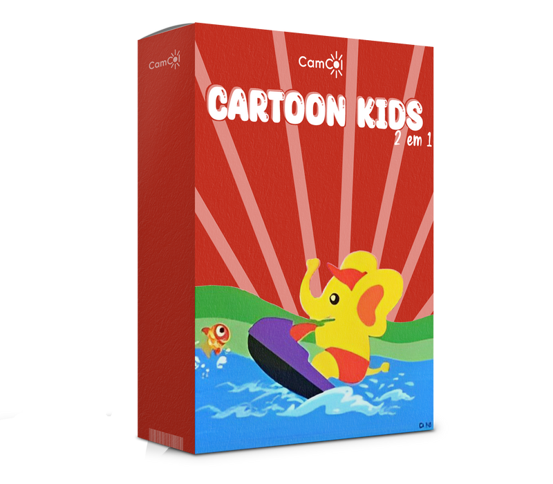 Cartoon Kids 2 em 1 - Pinte e Cola!