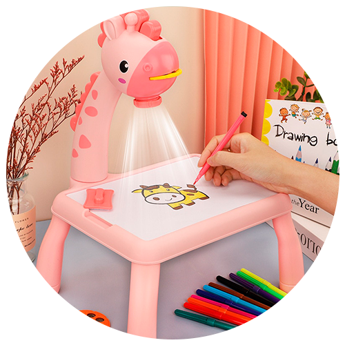 Mesa Magica Brinquedo Projetor Desenho Pintar Infantil 3 em 1