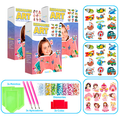 Diamante Art - 3 Caixas