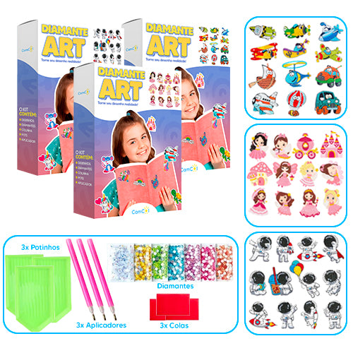 Diamante Art - 3 Caixas