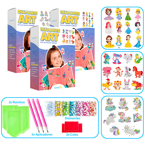Diamante Art - 3 Caixas