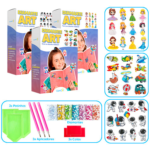 Diamante Art - 3 Caixas