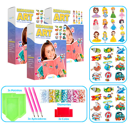 Diamante Art - 3 Caixas