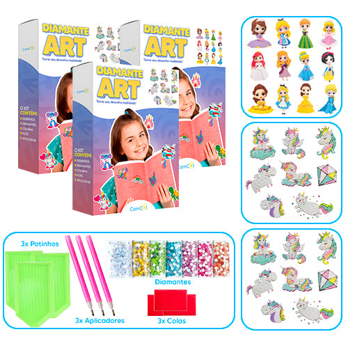 Diamante Art - 3 Caixas