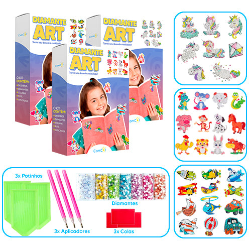 Diamante Art - 3 Caixas