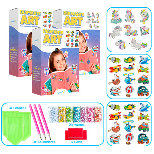 Diamante Art - 3 Caixas