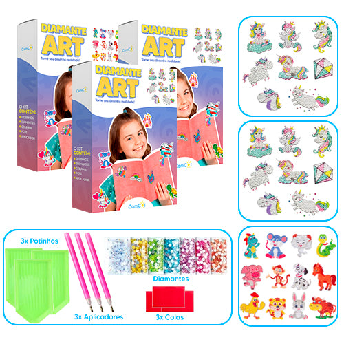 Diamante Art - 3 Caixas