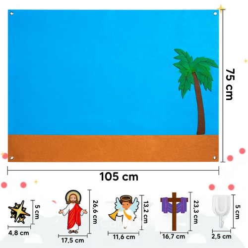 Mural Criativo Cristão 2 em 1 - Diversão Aprendendo Histórias Bíblicas!