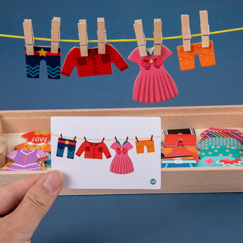 Varal de Roupas Montessori - Um Varal Divertido!