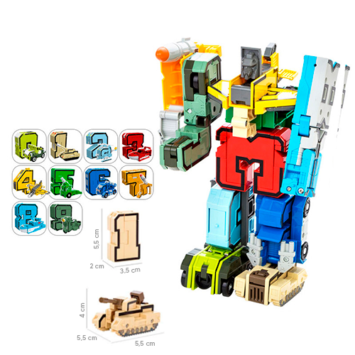 Transformers Numérico - Robô 3 em 1